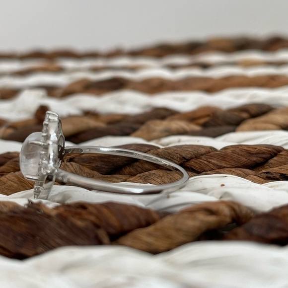 Sterling Silver Moonstone Ring Sz 7 or 8 - Picture 11 of 11